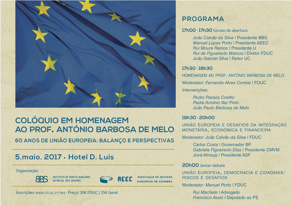 COLÓQUIO EM HOMENAGEM AO PROF. ANTÓNIO BARBOSA DE MELO